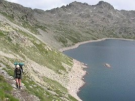 Včelka jde kolem jezera
